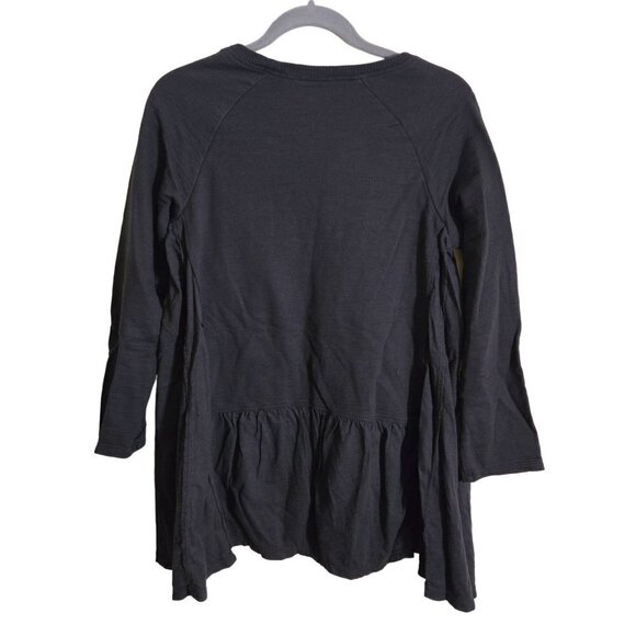 Neon Buddha Lagonlook Minimalist Oversized Black Peplum Tunic Size S - Picture 2 of 8